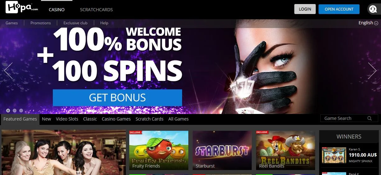Hopa Casino lobby